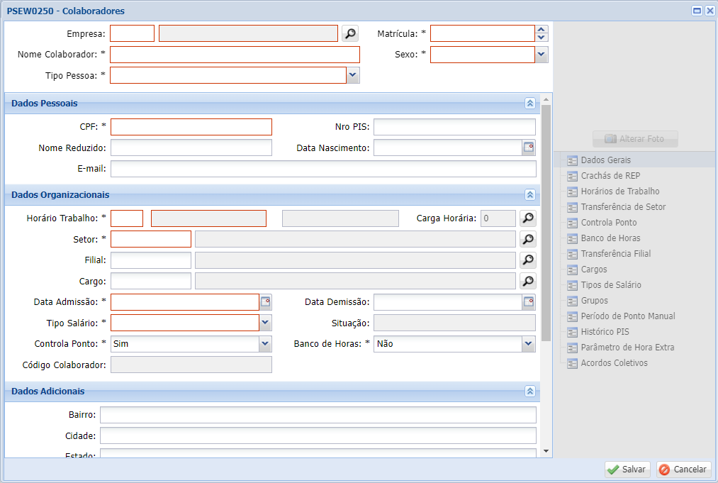 Cadastro de Colaboradores colaboradores2