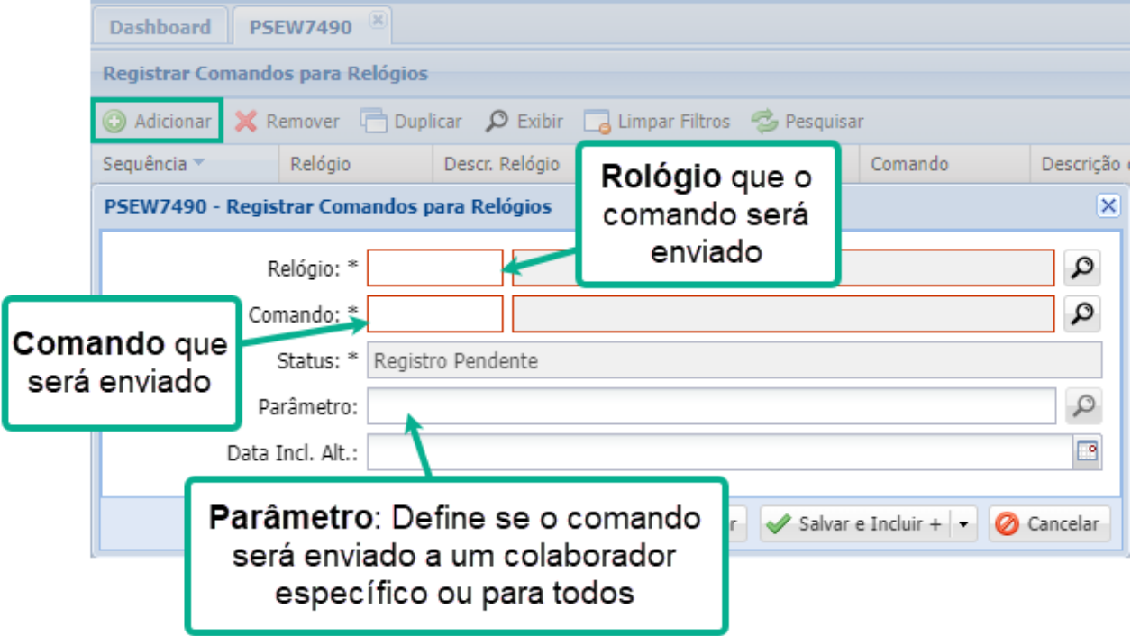 Enviar comandos ao REP