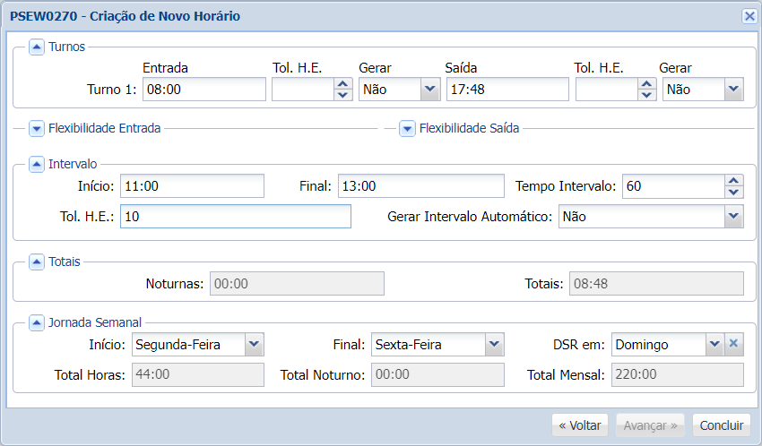 Semanal Flexível horario1