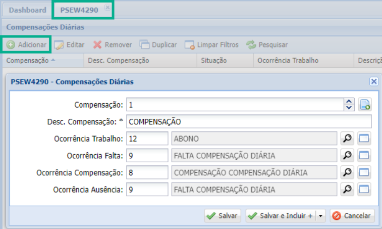 Parâmetros Diários Parâmetros Diários