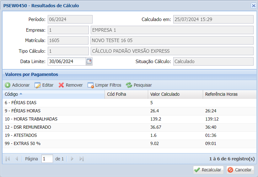 Resultado de Cálculo Calculo2
