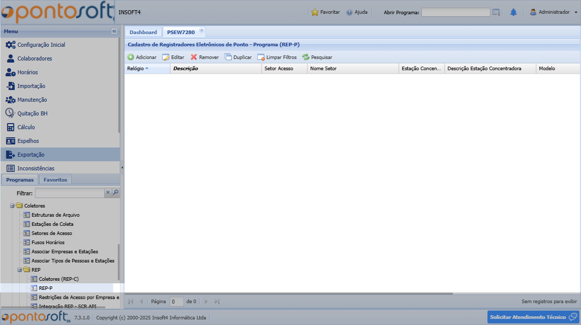 Registradores Eletrônicos de Ponto - Programa (REP-P)