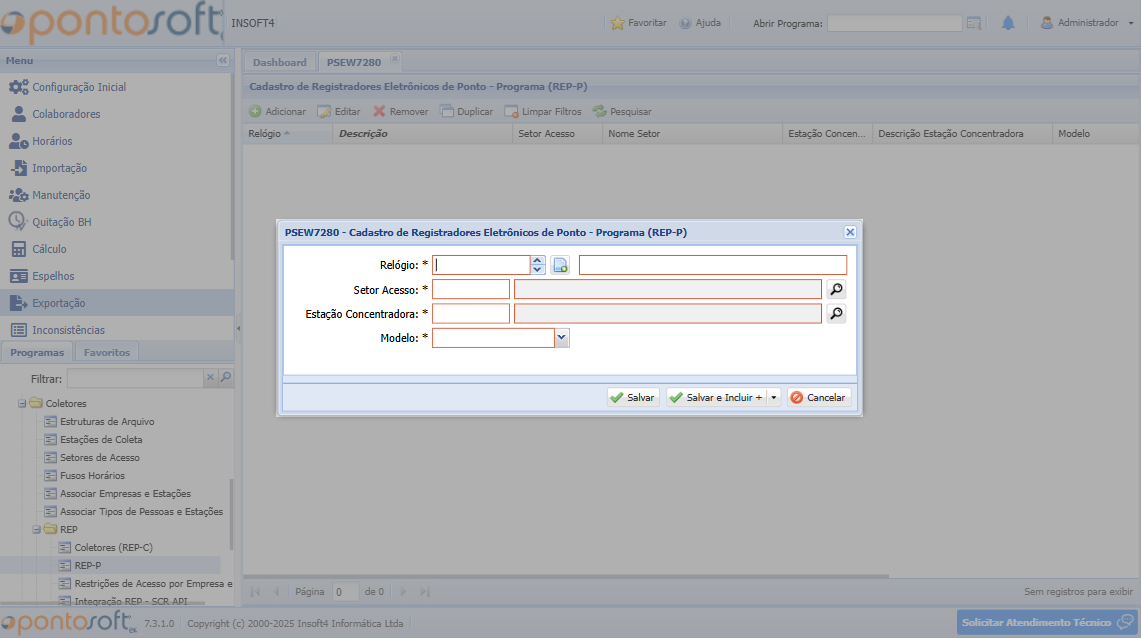 Registradores Eletrônicos de Ponto - Programa (REP-P)