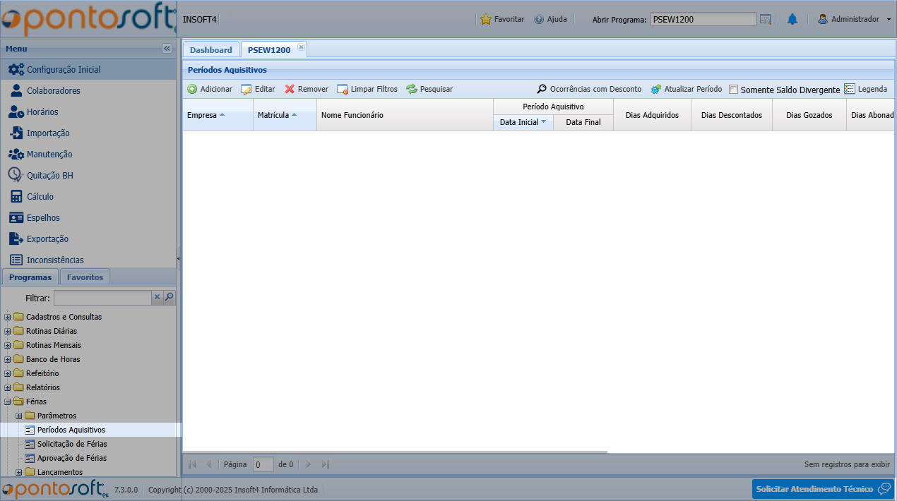 Períodos Aquisitivos
