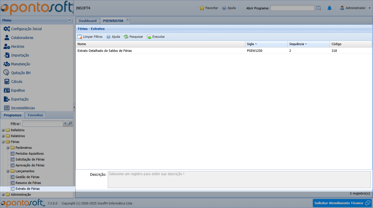 Relatórios - Extratos