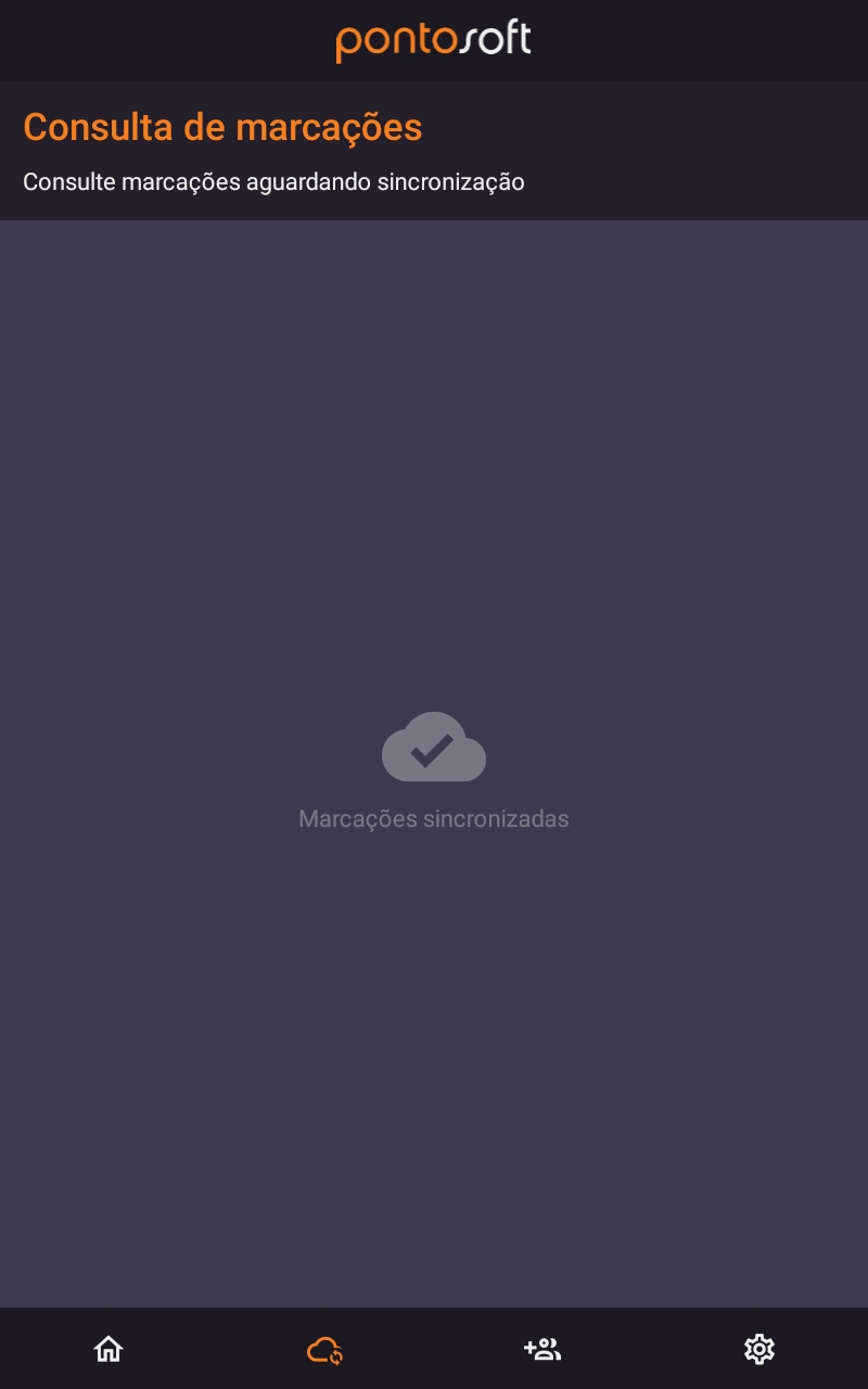 Tela de Consulta de Marcações - Ponto Virtual