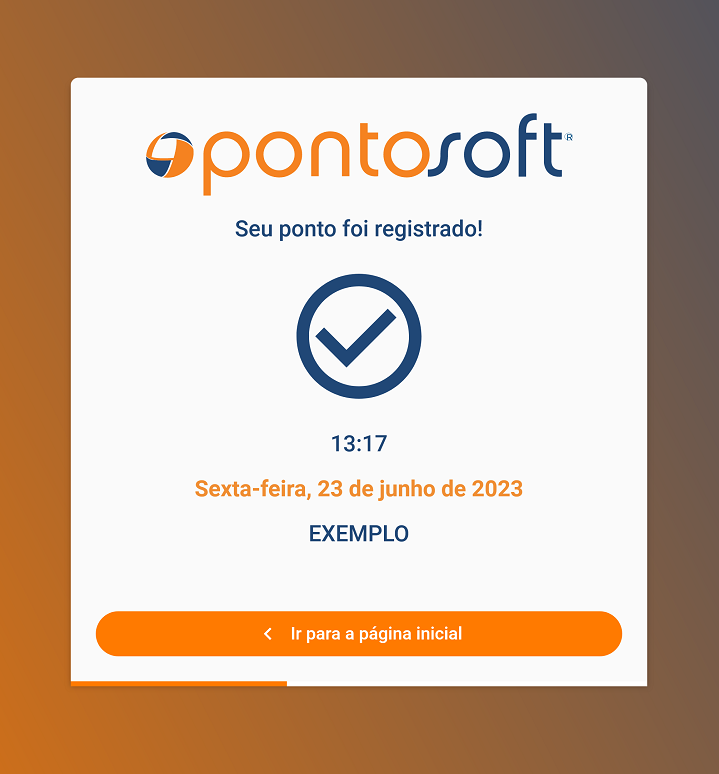 Envio da marcação registrada por PIN