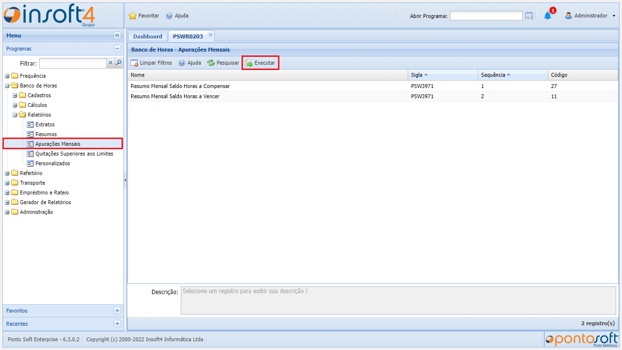 Relatório de Apurações Mensais de Banco de Horas apuracoes-mensais1