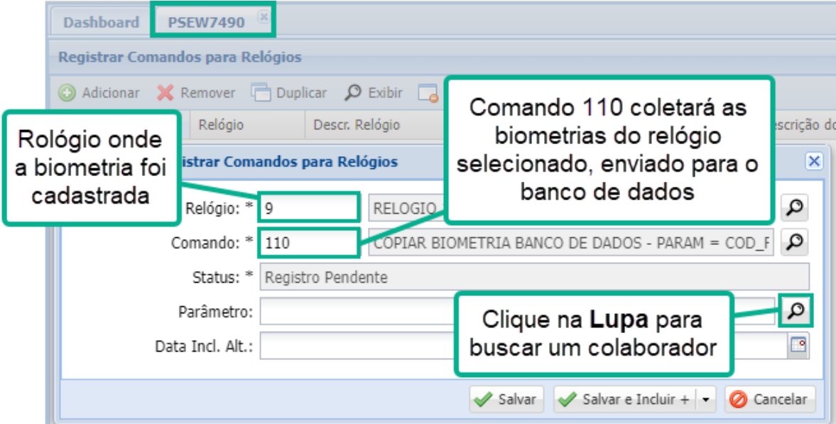 Enviar comandos ao REP