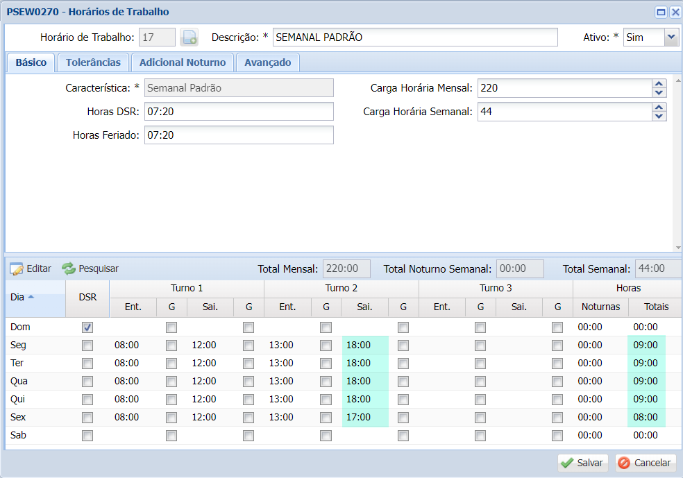 Semanal Padrão padrao4