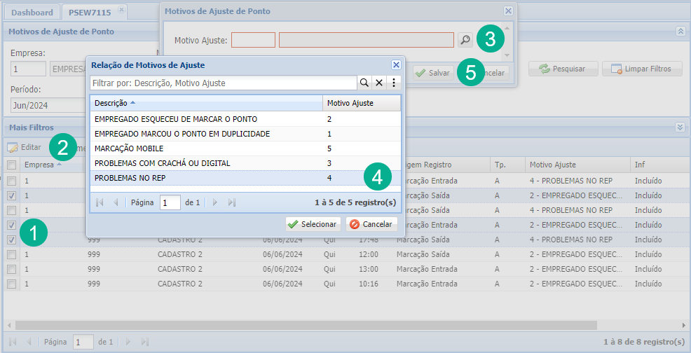 Motivos de Ajuste Motivos de Ajuste